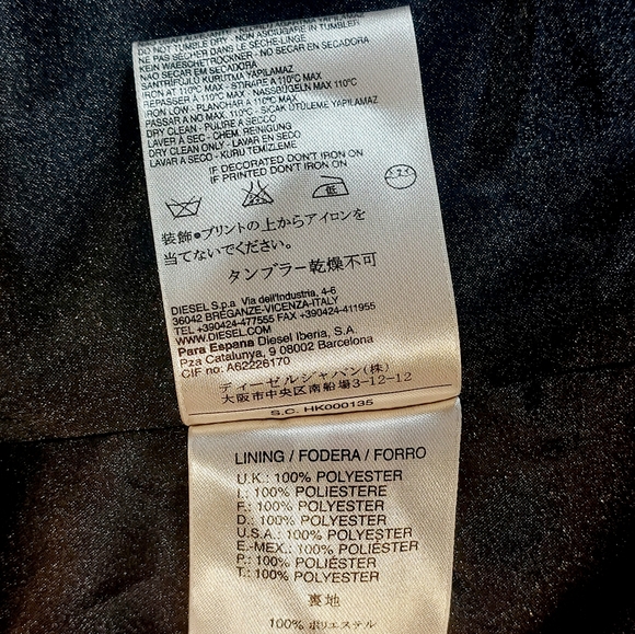 Diesel burgundy, black & tan faux fur vest, S, EUC - Picture 7 of 8